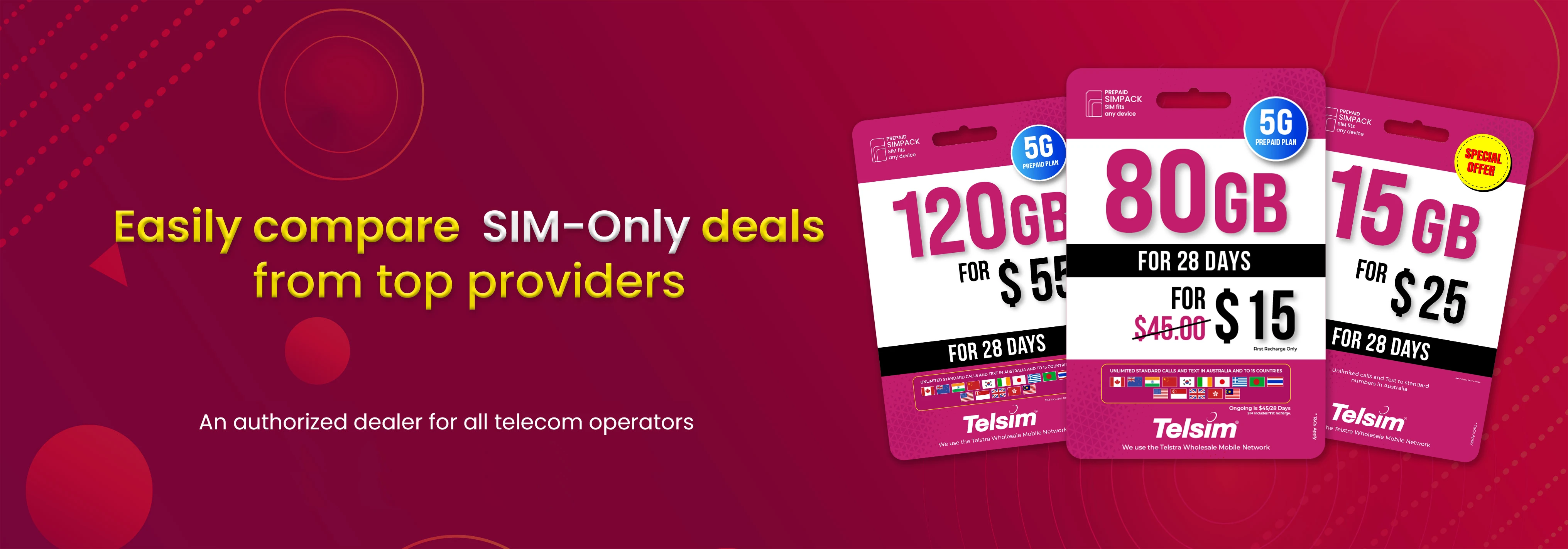 Easy compare Sim only Deals from the Top Providers, Top selling free simcards